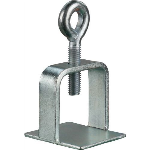 Bride de fixation galvanisée sans œillets pour tube support - Schake