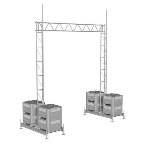 Dispositif de montage passerelle - Poutre à grille - Schake