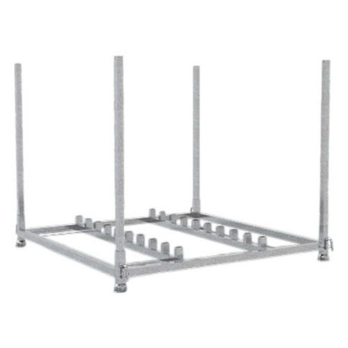 Palette empilable en tube carré pour barrières de police type U-Schake