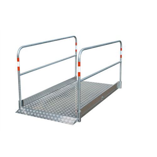 Passerelles en aluminium avec plaque de fond en acier - Schake
