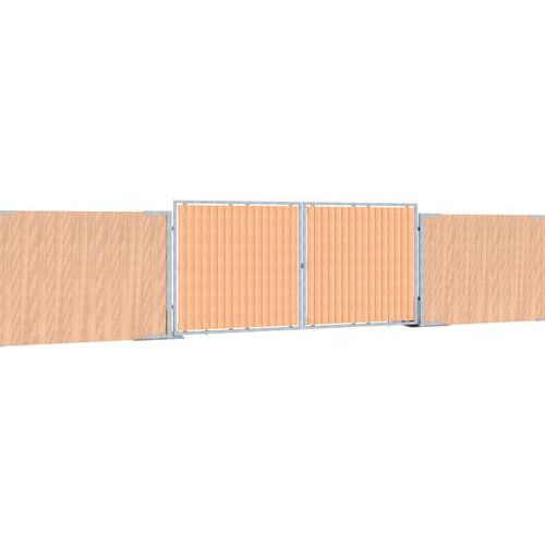 Porte de clôture en bois avec structure en acier - Schake Porte de clôture en bois avec structure en acier - Schake