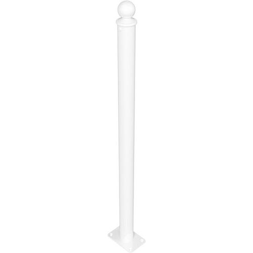 Poteau avec tête sphérique à cheviller à revêtement blanc - Schake