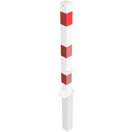 Poteau amovible serrure triangulaire bandes réflechissantes-Schake