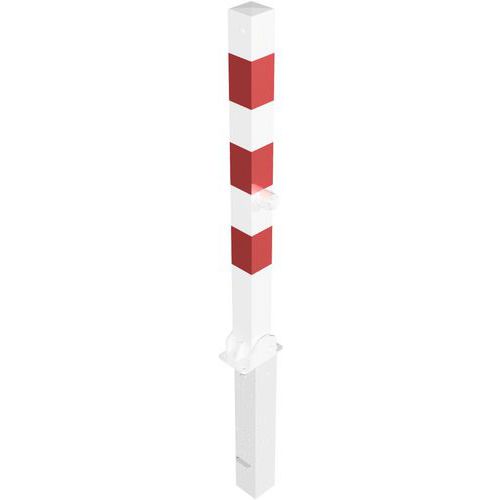 Poteau amovible serrure profilée bandes réfléchissantes-Schake Poteau amovible serrure profilée bandes réfléchissantes-Schake