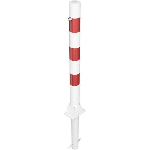 Poteau rabattable rond à bétonner manchon réfléchissant - Schake