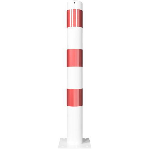 Poteau stationnaire à cheviller réfléchissant 2 anneaux-Schake