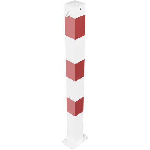 Poteau stationnaire bétonner banréfléchissantes 2 anneaux - Schake