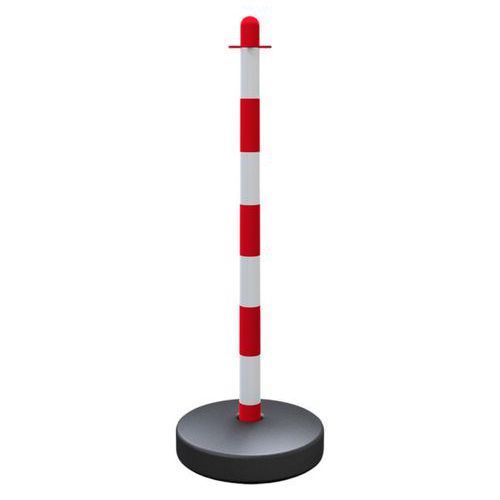 Poteau support chaîne matière plastique avec pied emplissable - Schake