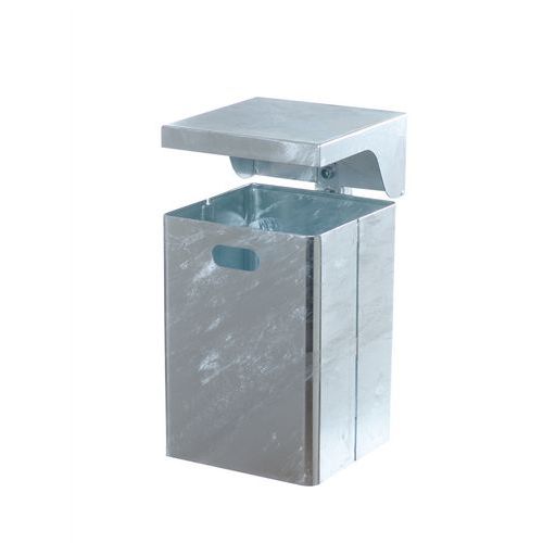 Poubelle à déchets rectangulaire toit revêtement pied-support-Schake