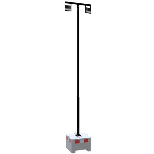 Kit de mât de lampe en acier - Noir - Schake