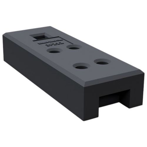 Socle en béton pour clôture mobile avec 4 alésages - Schake