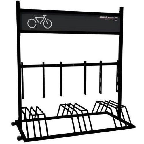 Support à vélos avec panneau publicitaire - Schake