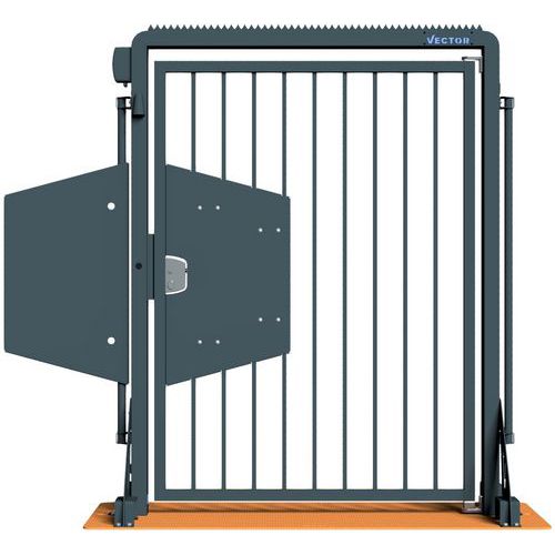 Porte mobile noir porte de secours V-Door-Steelplate-Schake