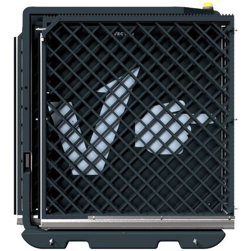 Porte mobile noir sans raccordement barrière lumineuse V-Gate-Schake