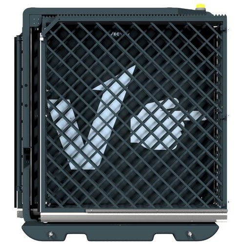 Porte mobile noir mat clôture de chantier scanner laser V-Gate-Schake