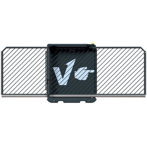 Porte mobile noir mat barrière lumineuse V-Gate Simple-Schake