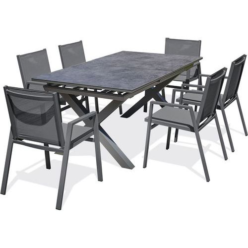 Ensemble repas de jardin en aluminium Floride - DCB Garden