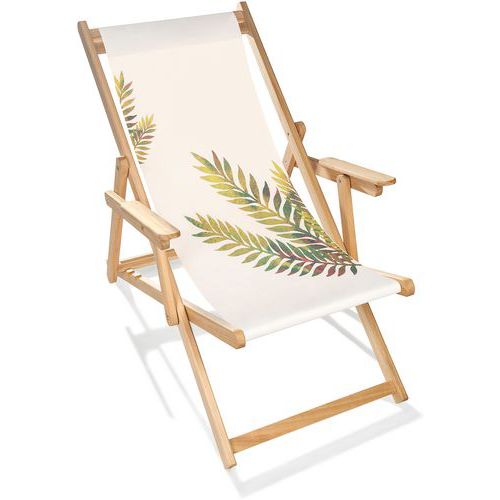 Chilienne de jardin en bois d'Eucalyptus avec motif feuille - City Garden