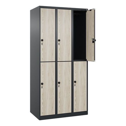 Vestiaire 2 niveaux Evolo PLUS - 6 casiers - C+P