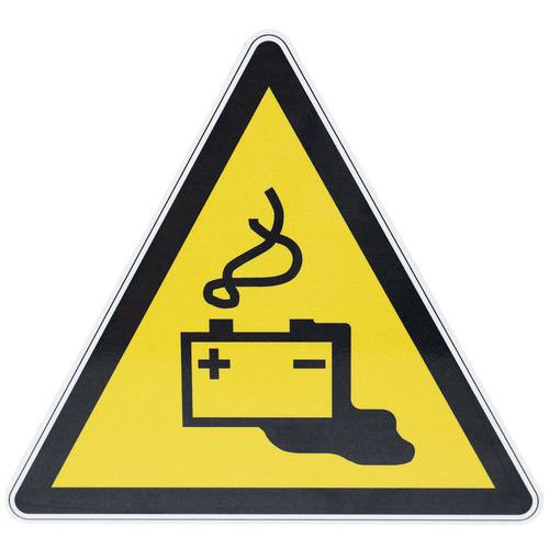 Panneau danger - Charge de la batterie en cours - Aluminium - 200 mm