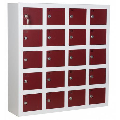 Armoire de rangement pour téléphones portables, 20 compartiments Armoire de rangement pour téléphones portables, 20 compartiments