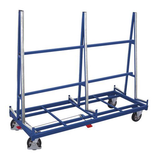 Chariot ergonomique porte-panneaux double face - Capacité 1200 Kg