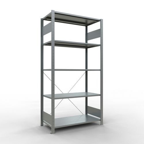 Rayonnage léger Easy-Fix - Simple face- H2000 mm - galvanisé - Schulte