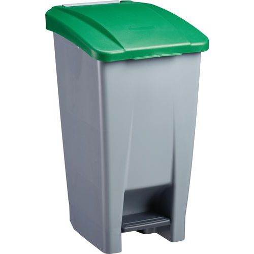 Poubelle mobile a pedale plastique recycle Mobily green-Rossignol Pro