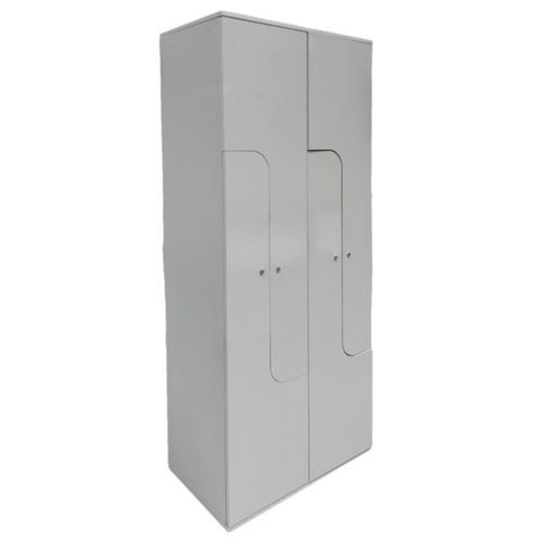 Vestiaire reconditionné 2 colonnes 4 cases portes L - Gris