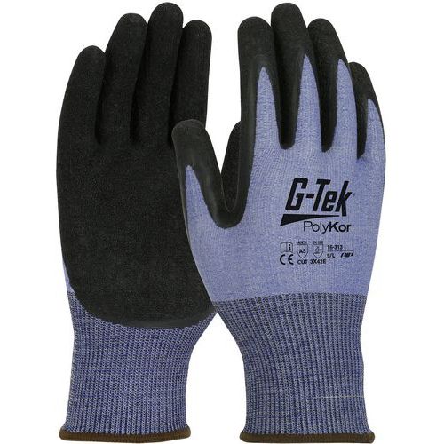 Gants anti-coupure classe E enduction latex crêpé - G-TEK