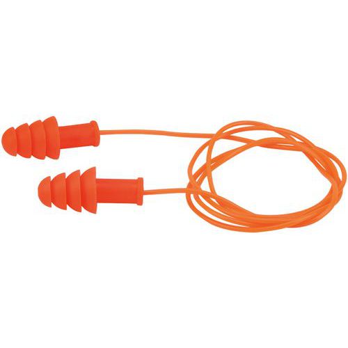 Bouchons d'oreilles cordés réutilisables en TPR - PIP