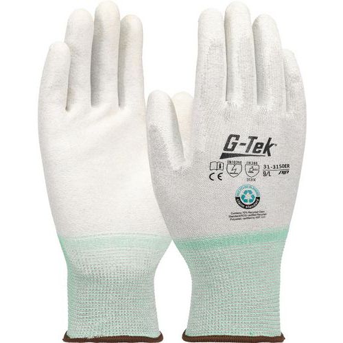 Gants tricotés en PET avec poignée enduction polyurethane - G-TEK