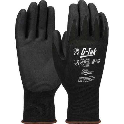 Gants tricotés PET avec poignée enduction mousse nitrile - G-TEK