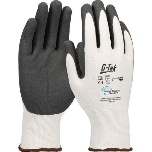 Gants tricotés PET avec poignée enduction nitrile micro surface-G-TEK