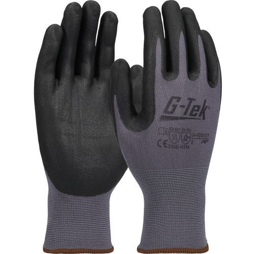 Gants tricotés nylon jauge 15 enduction nitrile microporeux - G-TEK