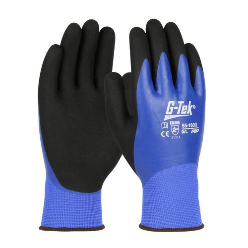 Gants tricôtés sans couture double enduction latex - G-TEK