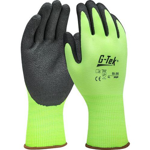 Gants ultra léger jauge 15 enduction de mousse - Vert - G-TEK