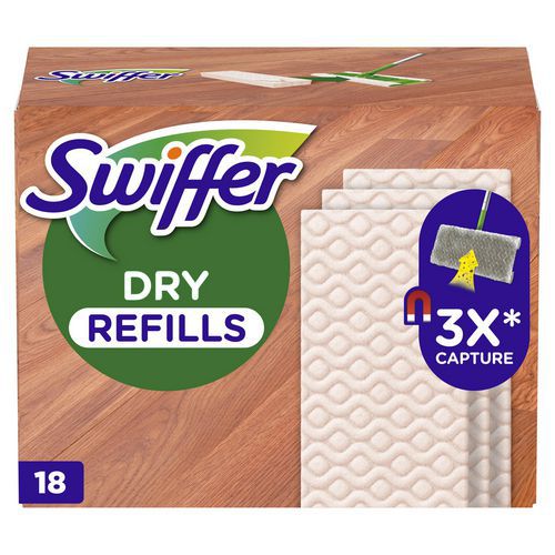 Lingette bois et parquet pour balai Swiffer - Paquet de 16 - Swiffer Lingette bois et parquet pour balai Swiffer - Paquet de 16 - Swiffer