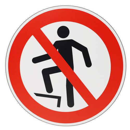 Panneau Interdiction de marcher sur la surface - PVC - Manutan Expert