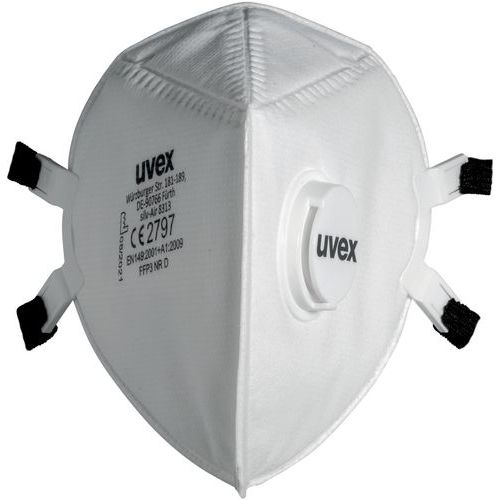 Masque de protection Silv-Air Exxcel 8313 FFP3 - Boîte de 15 - Uvex