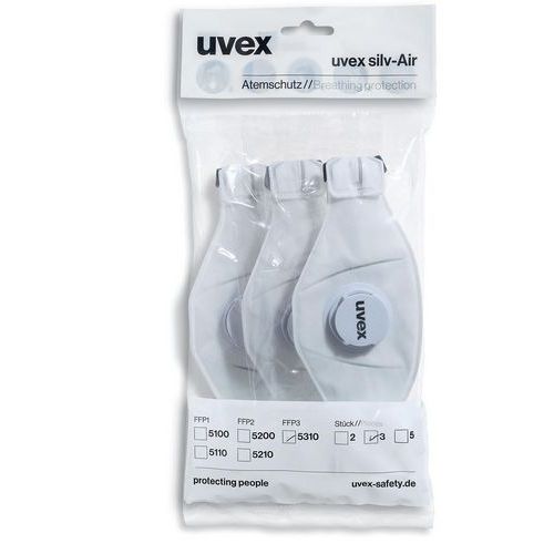 Masque Silv-Air Premium 5310 FFP3 - Blister de 3 - Uvex