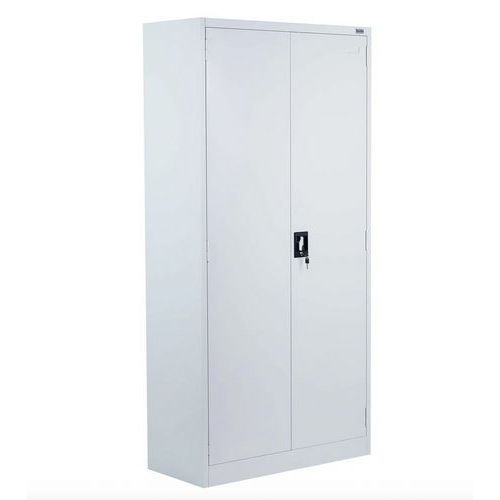 Armoire haute reconditionnée à portes battantes - Grise