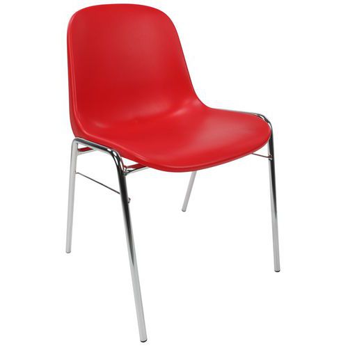 Chaise Coque - Piétement chromé - Manutan Expert