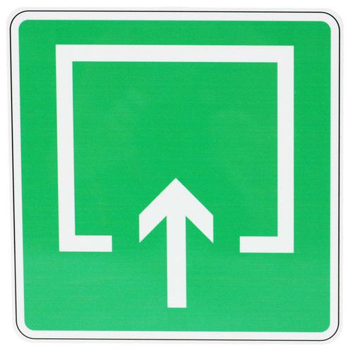 Panneau évacuation Zone sûre aluminium 200 x 200 mm - Manutan Expert