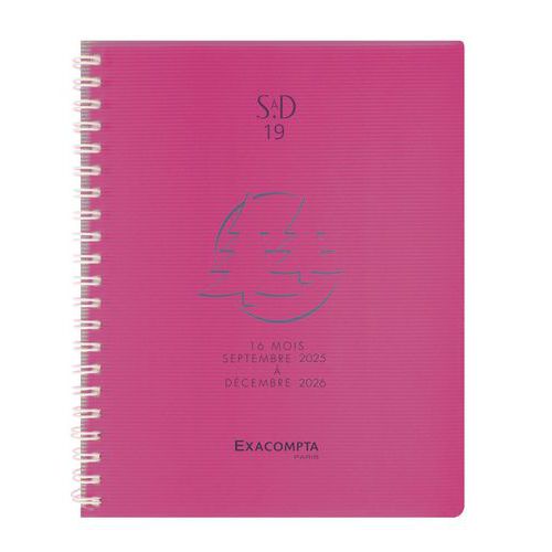Semainier bureau SAD 19S Linicolor - Septembre 2025-2026 - Exacompta