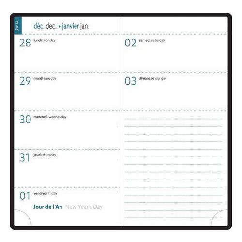 Recharge agenda EasyTime 17 8,8x17 - Exacompta