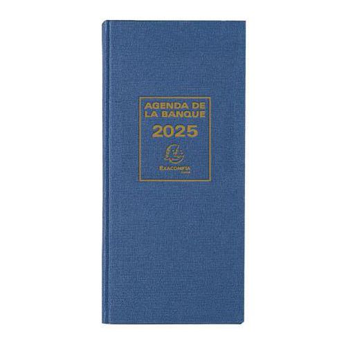 Agenda banquier long 1 volume 2 pages par jour - Assortis - Exacompta