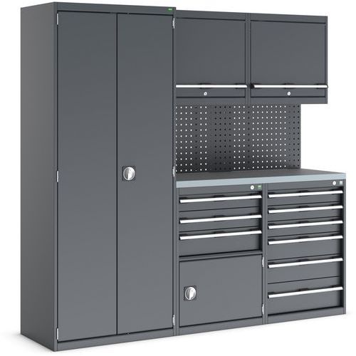Armoire d'atelier modulable Cubio - 2100x565x2000mm - Bott