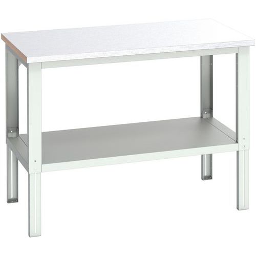 Banc Cubio acier avec étagère - 1500x900x740-1140mm - Bott