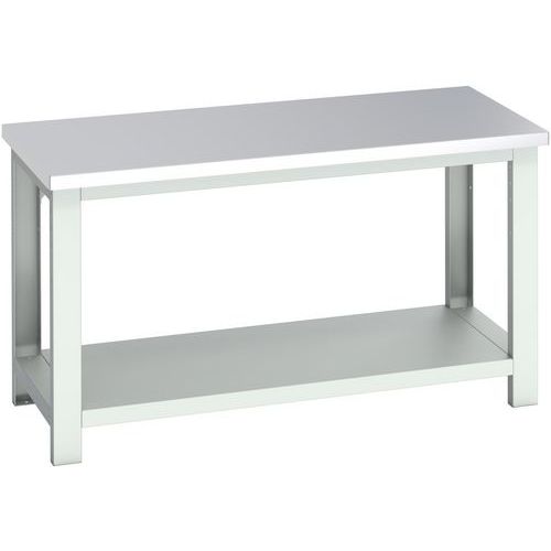 Banc Cubio acier inoxydable avec étagère - 1500x750x840mm - Bott